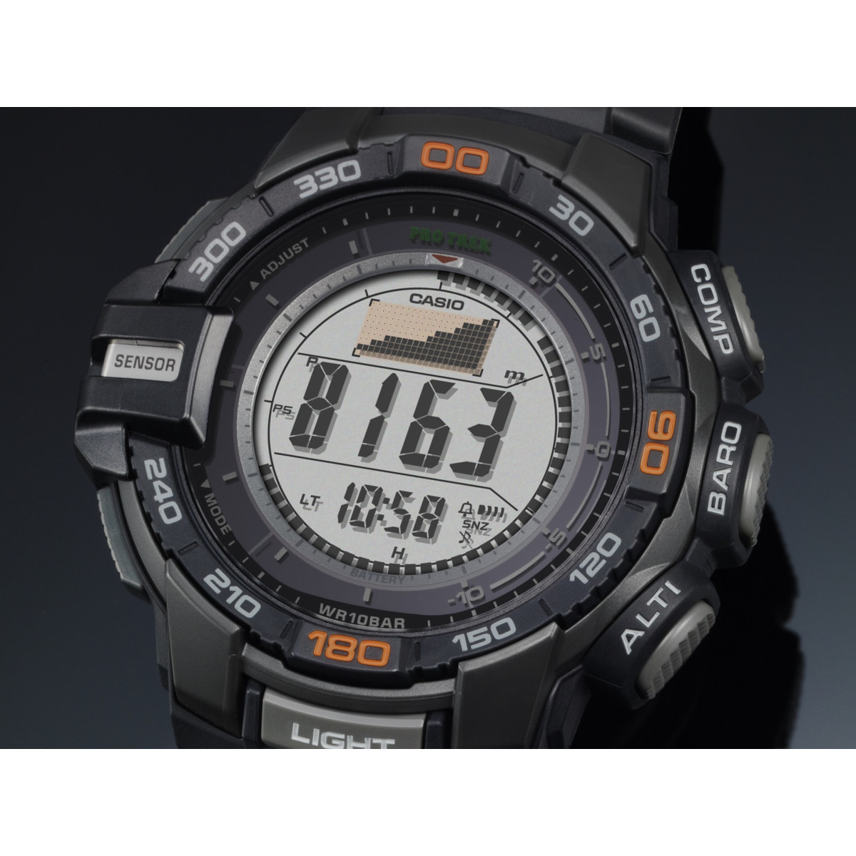 Montre Casio Pro Trek homme résine noire
