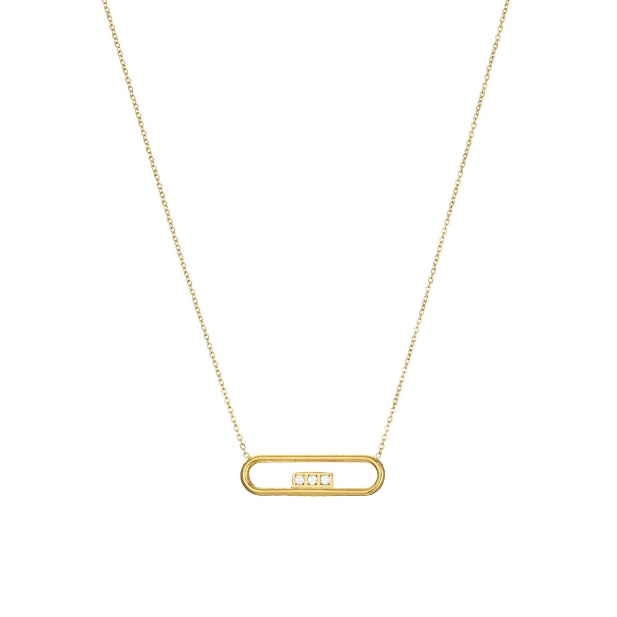 Collier Stela acier doré or