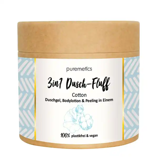 3in1 Dusch-Fluff Cotton mit Zuckerpeeling