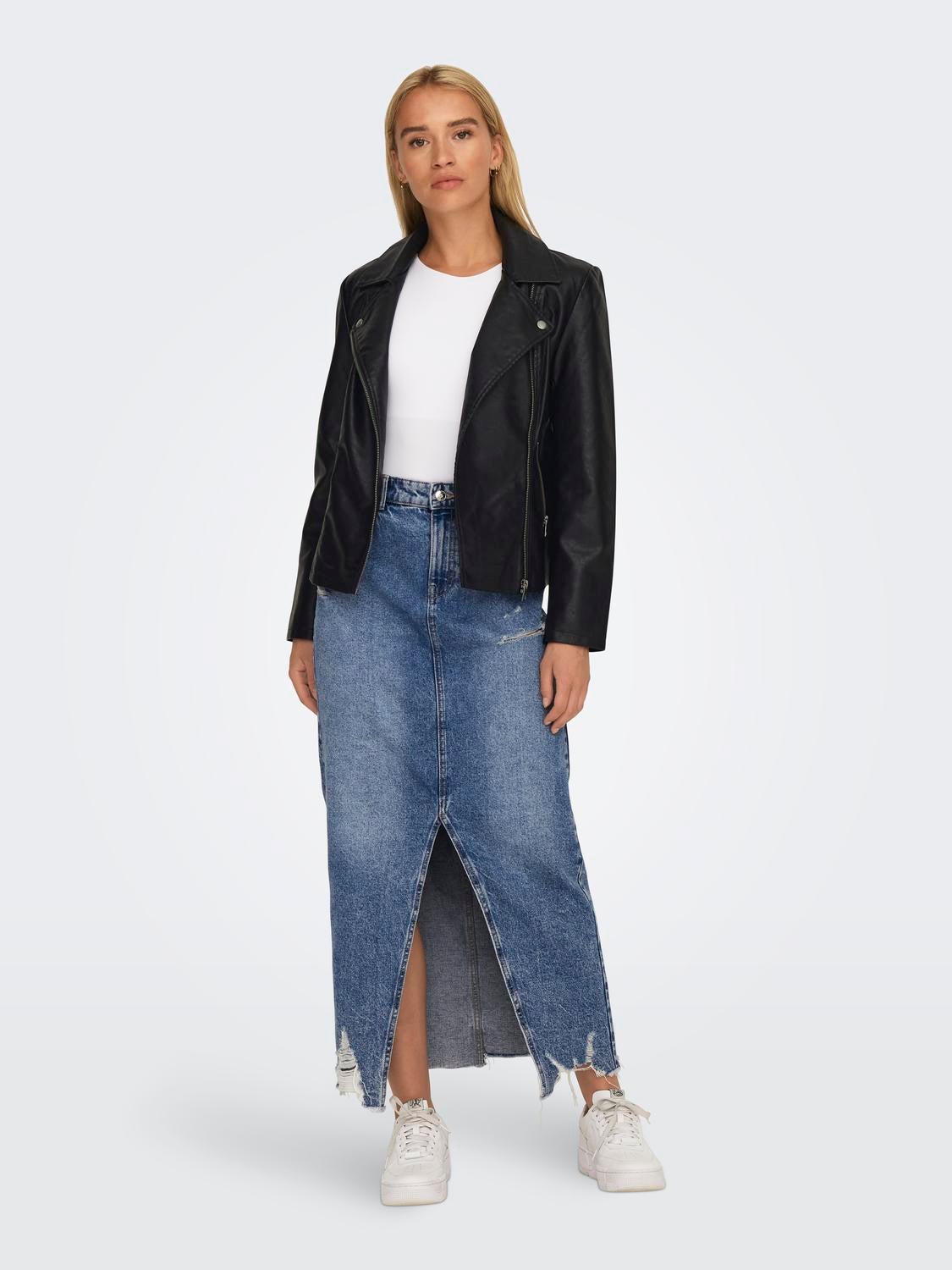ONLNEWMELISA Bikerjacke in Lederoptik Black