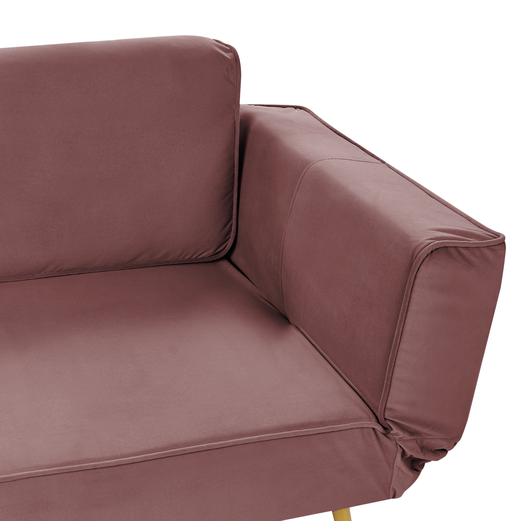 Beliani - SAARELA - Slaapbank - Roze - Fluweel