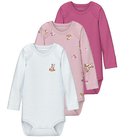 Name It Body L/æ - Noos - NbfBody - 3er-Pack - Ibis Rose
