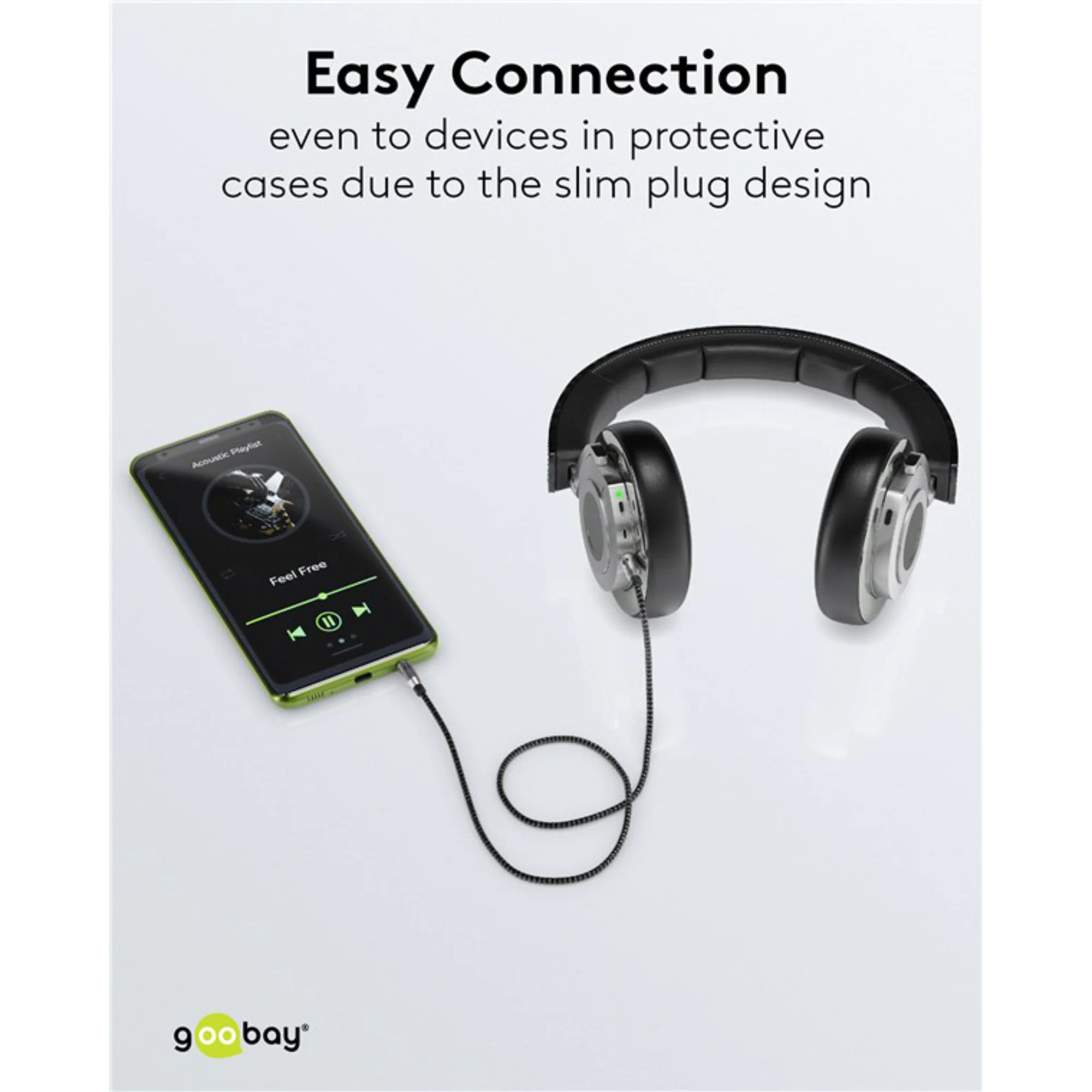 goobay Kabel Plus Audio Verbindungskabel AUX 3,5mm stereo