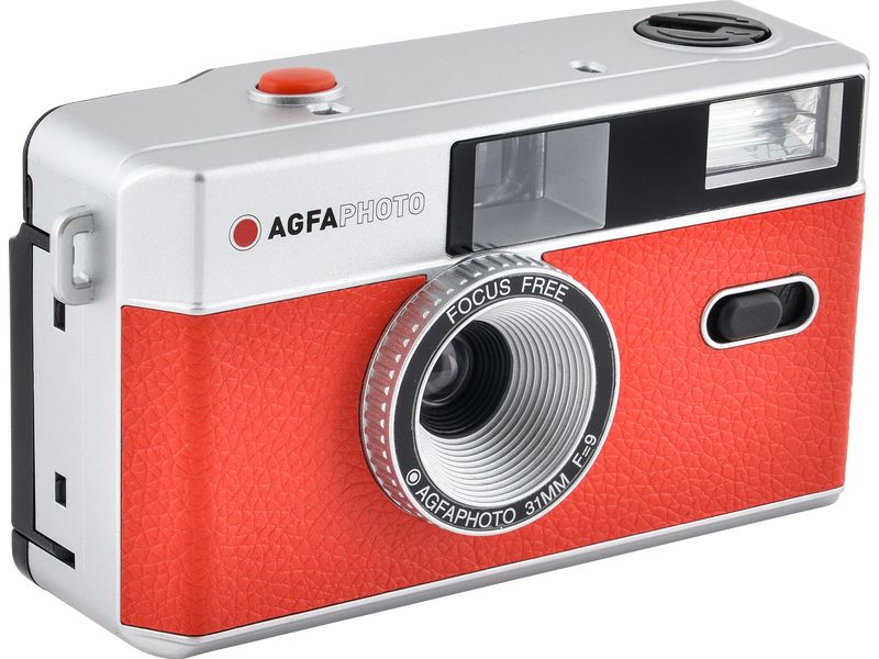 Agfa Analogkamera 35 mm - Rot Wiederverwendbare 35 mm Analogkamera
