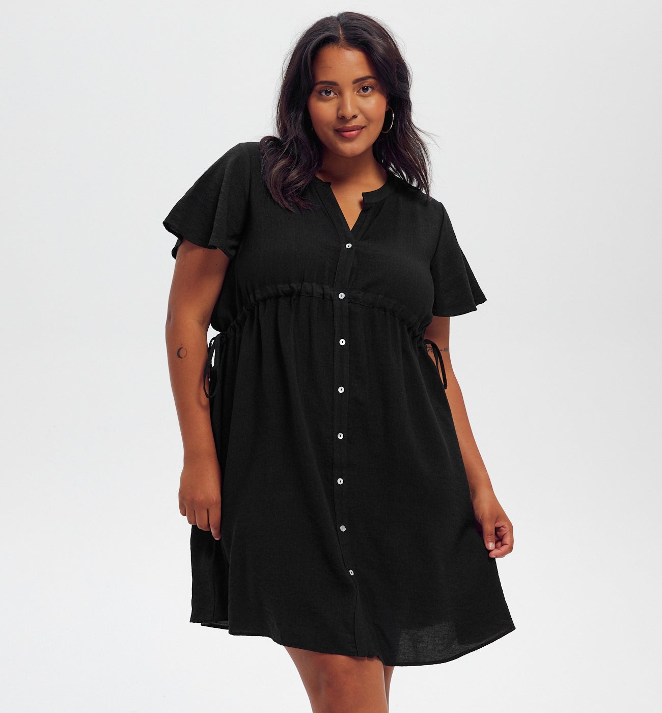 Robe courte évasée Femme - Noir