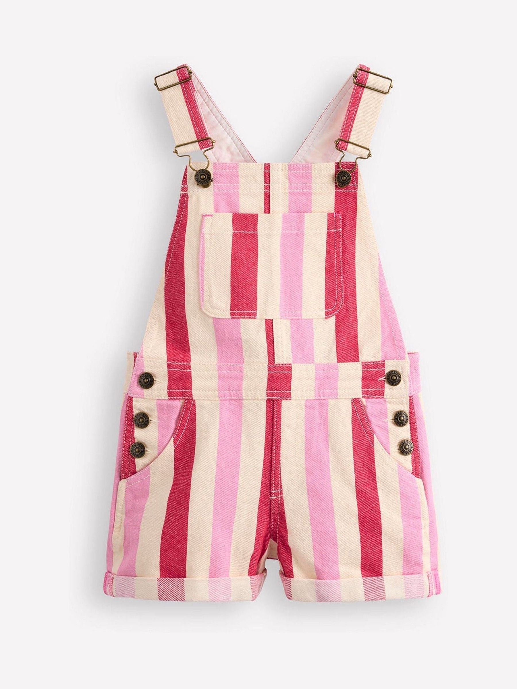 Roze - Boden korte tuinbroek met hartvormige zak