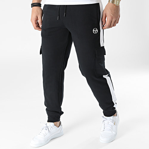 Pantalon Jogging A Bandes Voltemo 39553 Noir Blanc