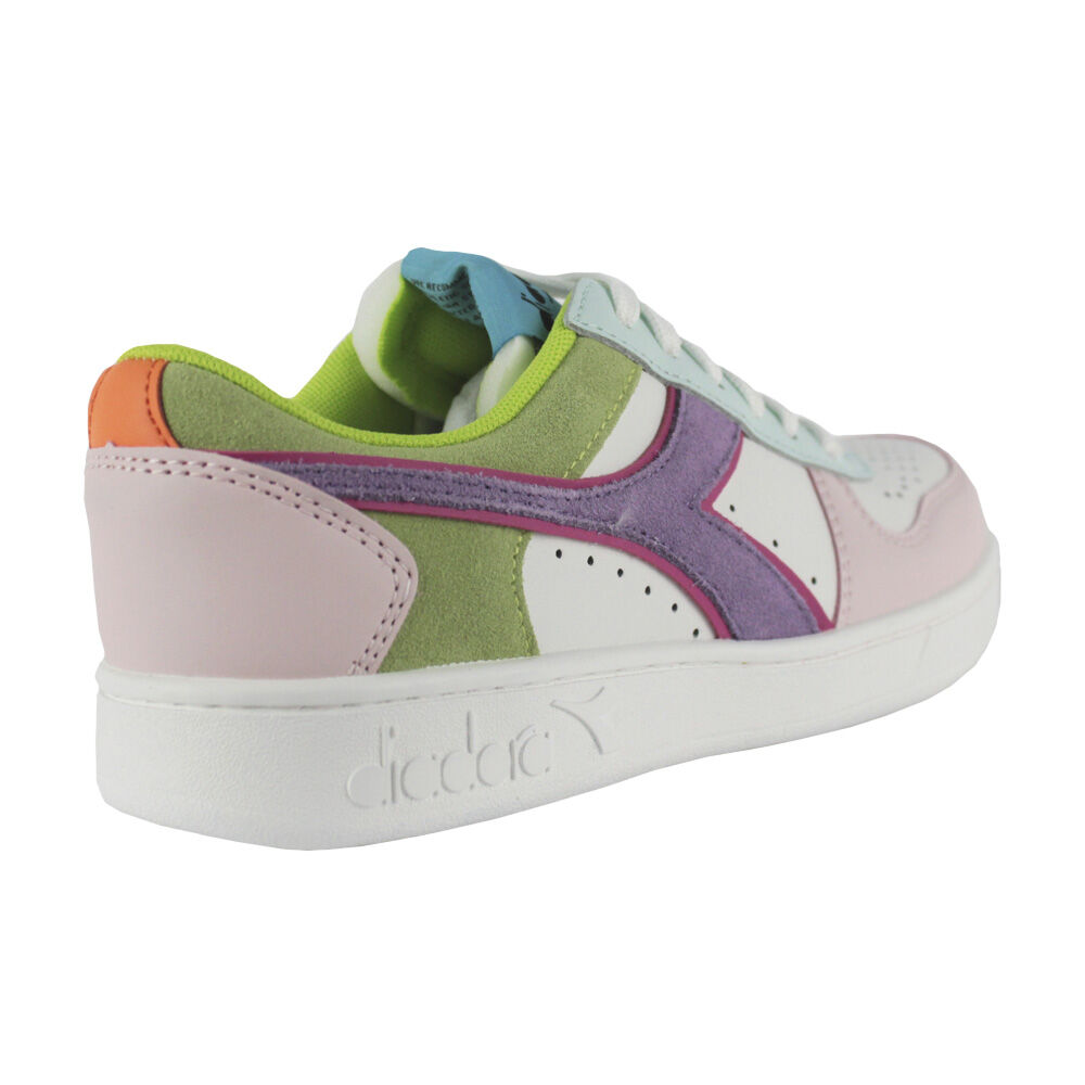 Tênis Diadora Magic Basket Low C9736 Branco/Potpourri/Azul