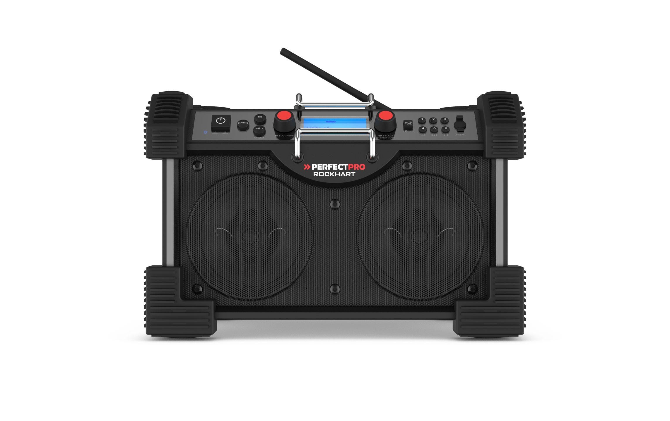 DAB+ Radio ROCKHART Schwarz<br>Grosses, lautes Baustellenradio