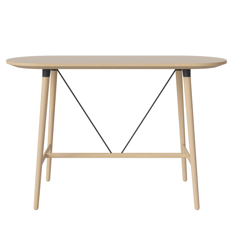 Bolia Seed hoge eettafel 160x70 wit gepigmenteerd eiken zwart