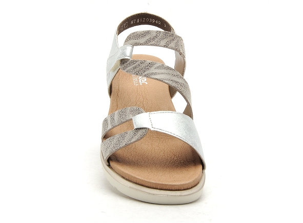 Rieker nu pieds plats femme v5069 argent