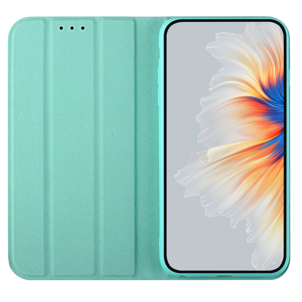iPhone 13 Pro Leder Tasche Flip Wallet Cover - Türkis