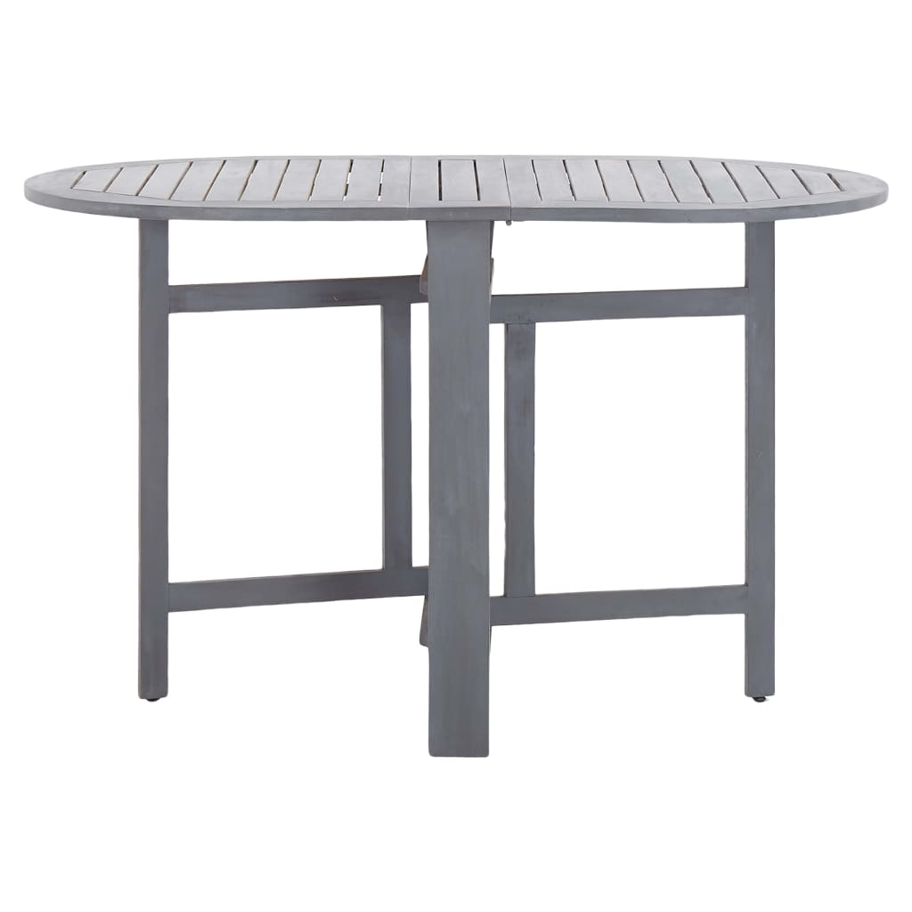 Mobilier à dîner de jardin 5 pièces bois d'acacia massif gris