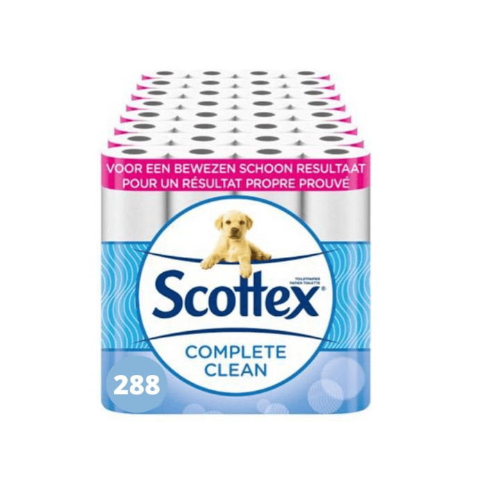 288x Page Scottex Toiletpapier - Compleet Schoon - Voordeelverpakking 288rollen 12x24stuks