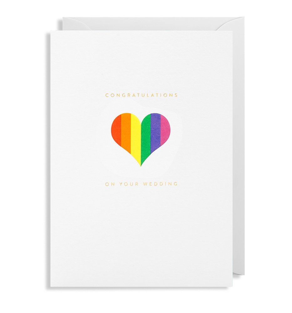 Grußkarte Regenbogen-Herz