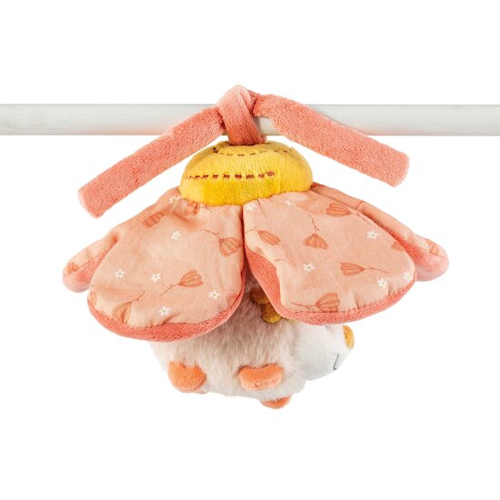 Mila, Zoé & Lana Peluche Vibrante Fleur   Corail        de               Nattou