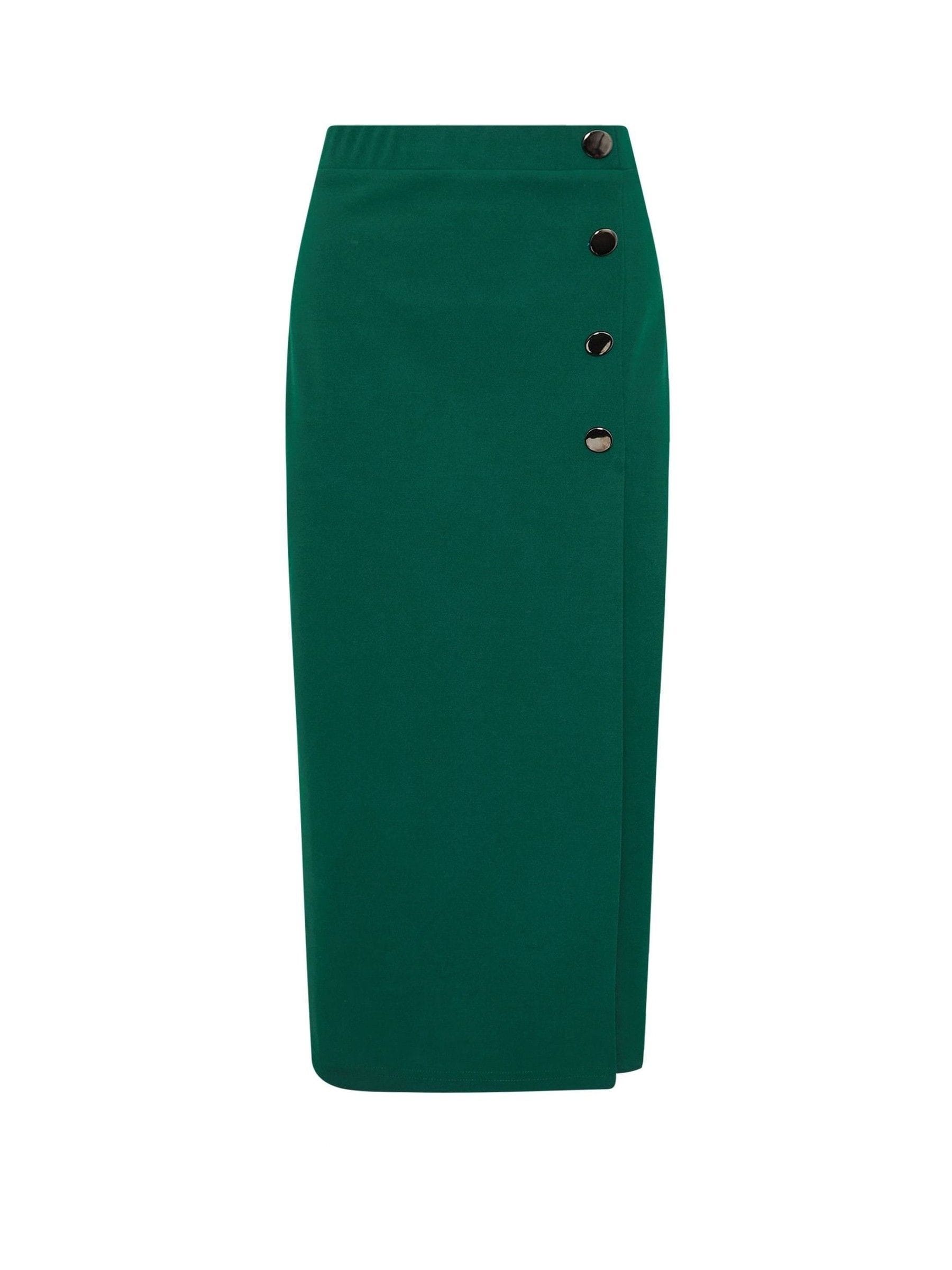 M&Co Button Detail Midi Skirt