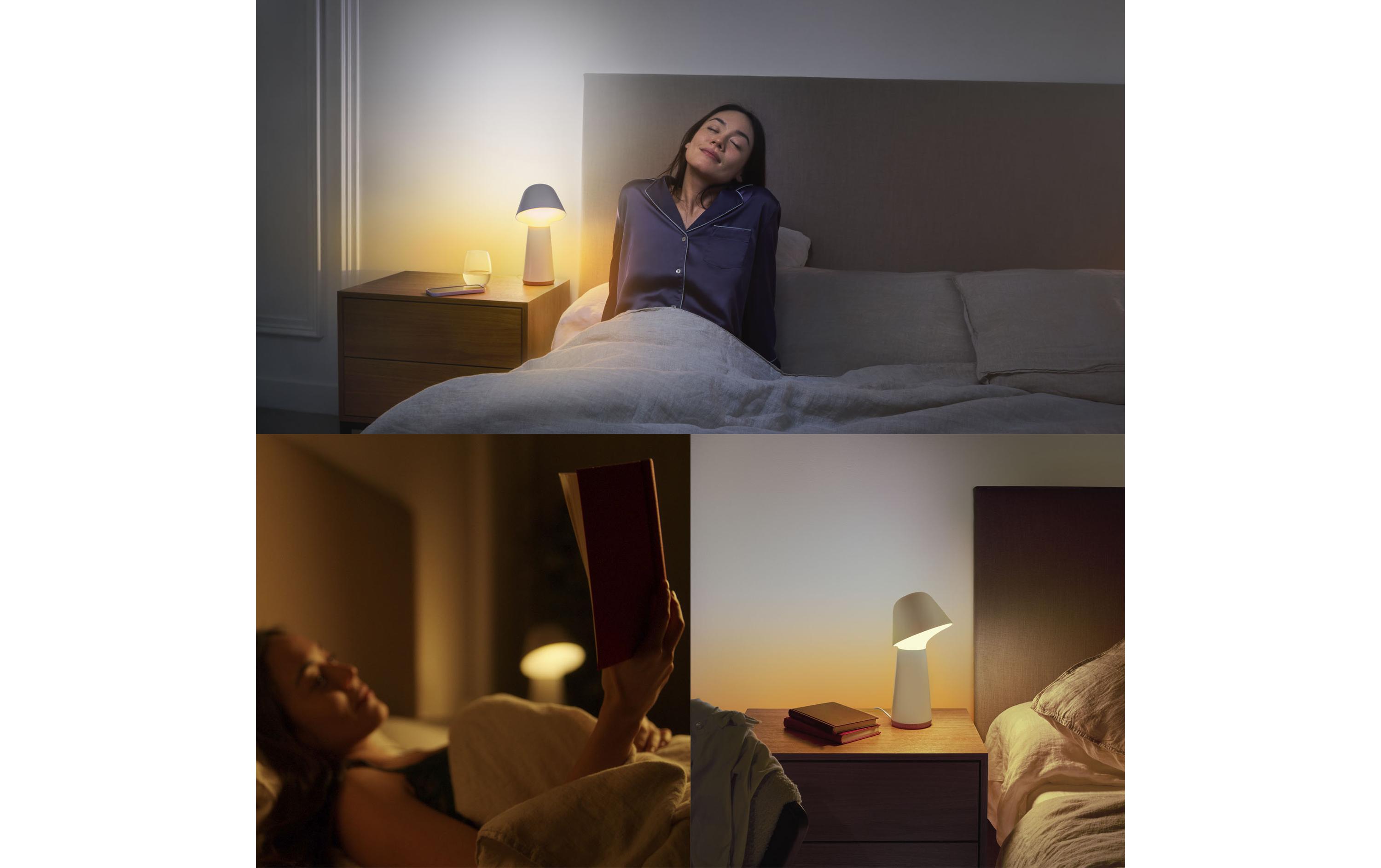 Tischleuchte White & Color Ambiance Twilight weiss<br>Smarte Nachttischlampe zum Schlafengehen und Aufwachen