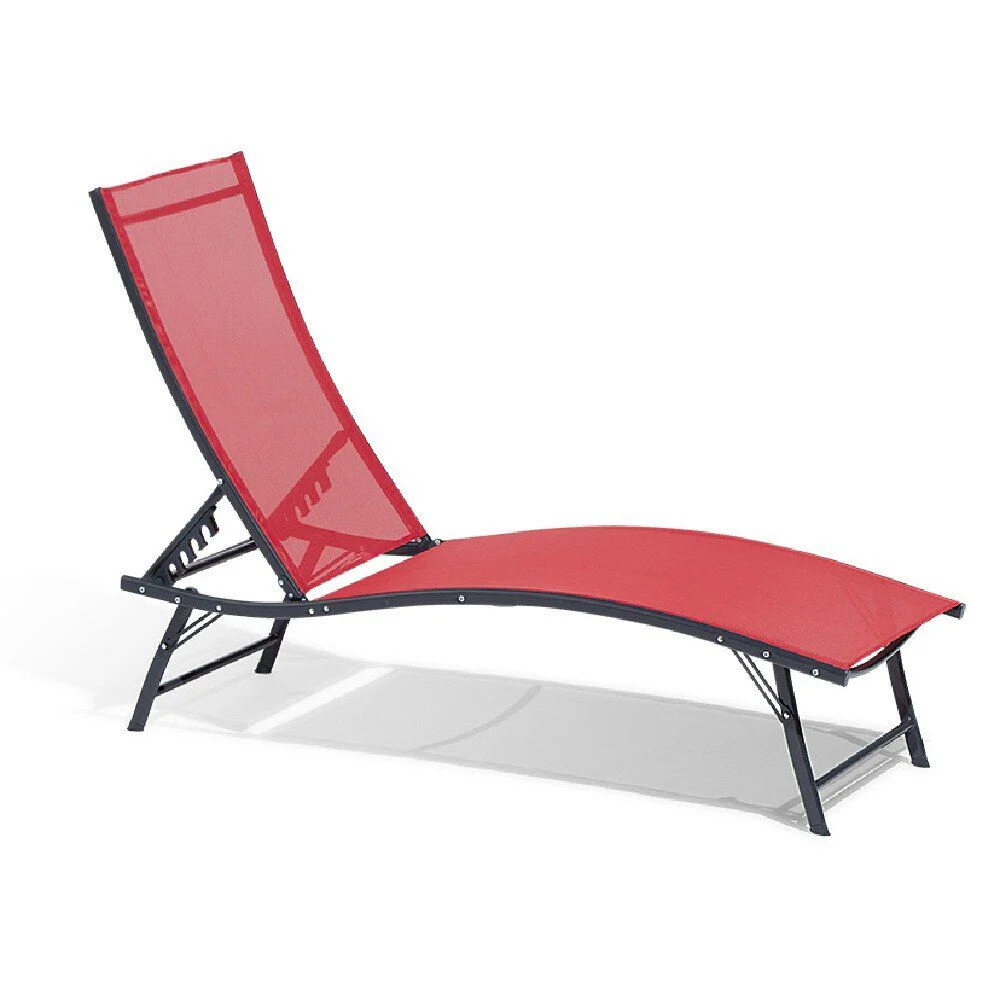 Chaise longue BAHIA rouge