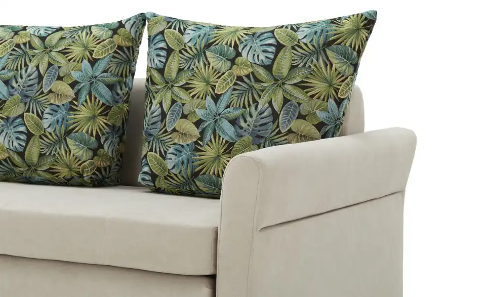 Schlafsofa City Rückenkissen Dschungel Schwarz Beige