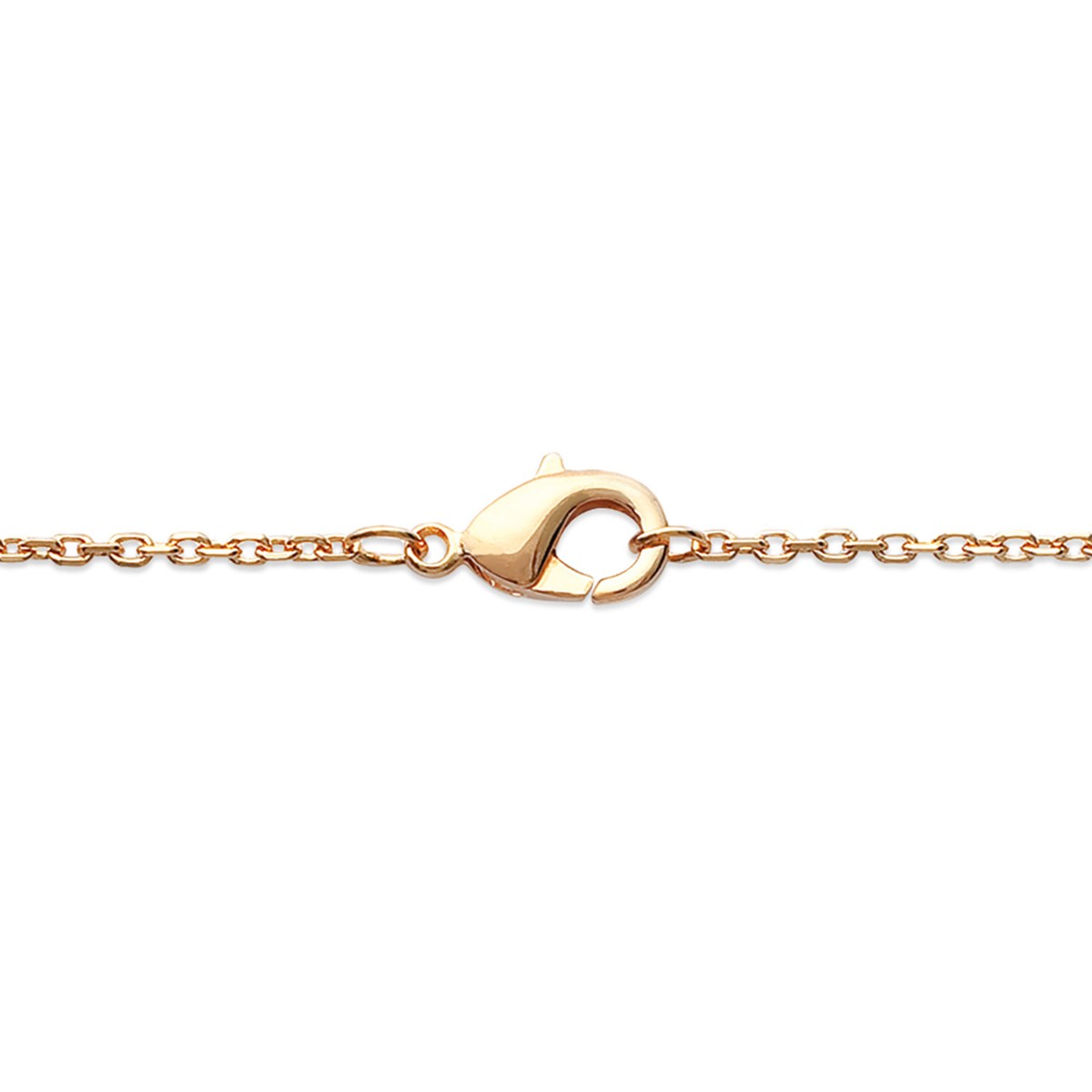 Collier Brillaxis plaqué or solitaire oxyde 6 mm