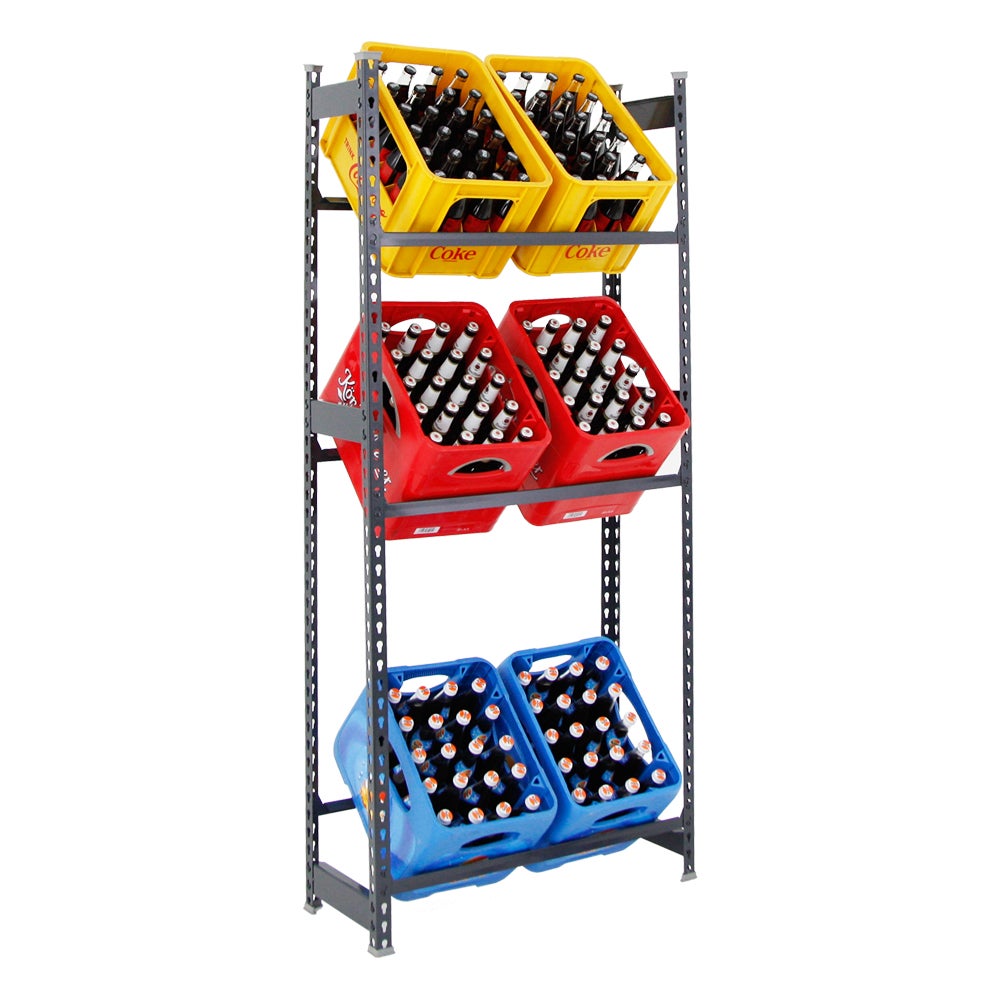 PROREGAL Drankkratplank, Big Camel, HxBxD 180 x 80 x 30 cm, Antraciet