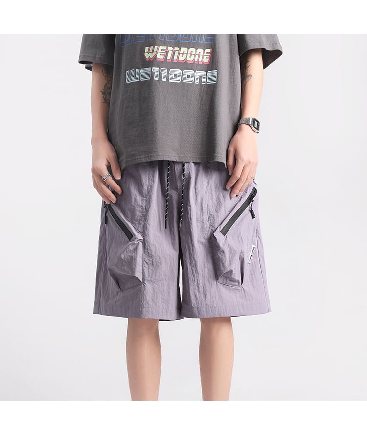 Breeson - Cargoshorts met trekkoord in de taille en wijde pijpen
