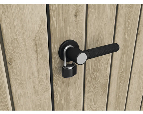 Keter Signature Ashwood Alto tuinkast inclusief 2 planken en beugels, 1400 L, houtlook, antraciet/bruin
