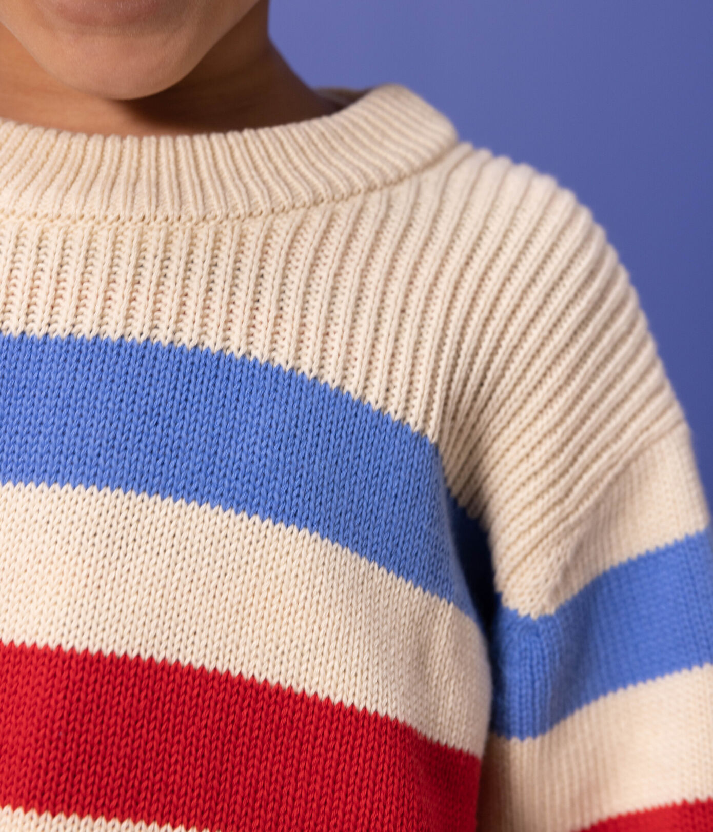 Pull rayé en coton enfant fille / garçon