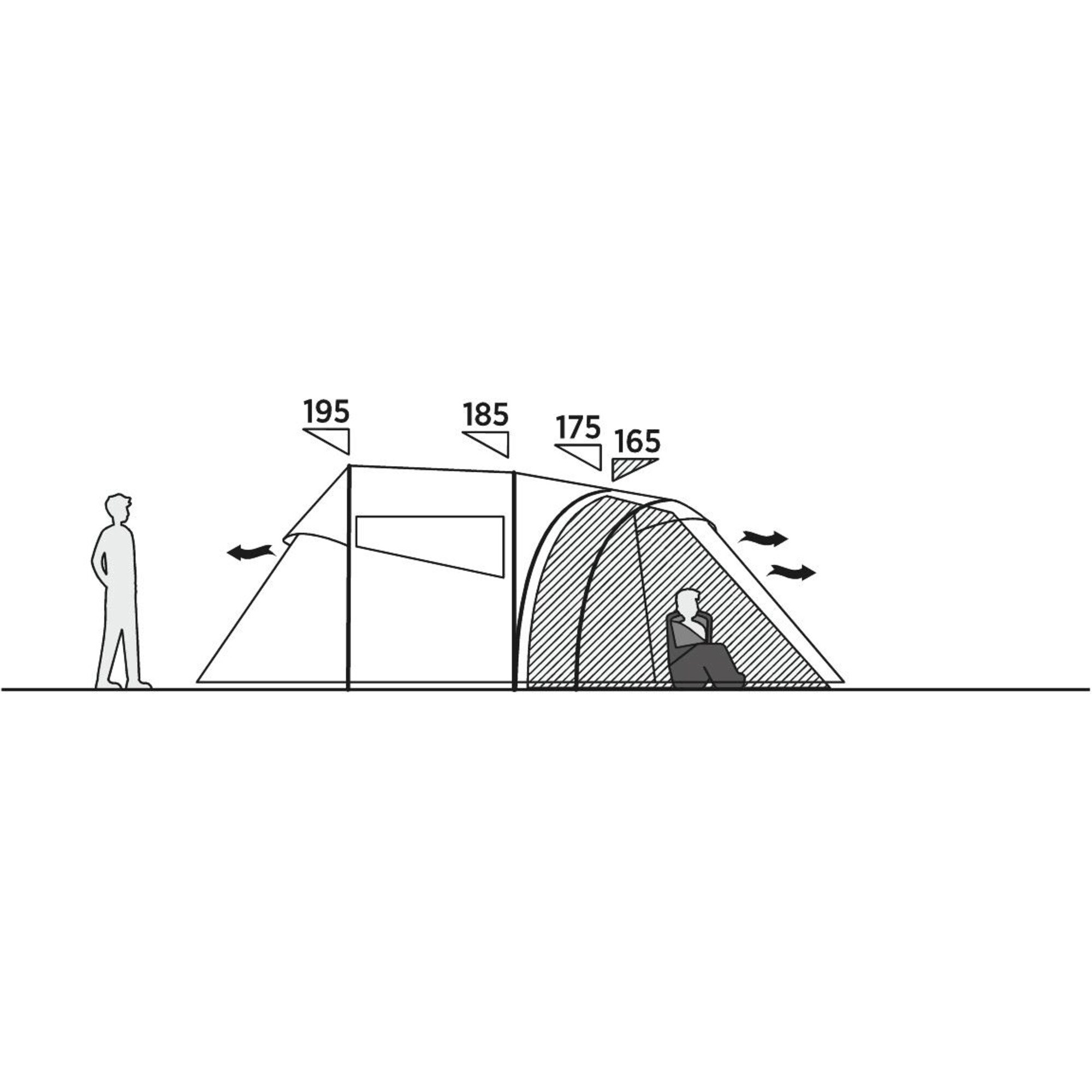 Easy Camp Zelt Tunnelzelt Alicante 600 Twin Light Grey