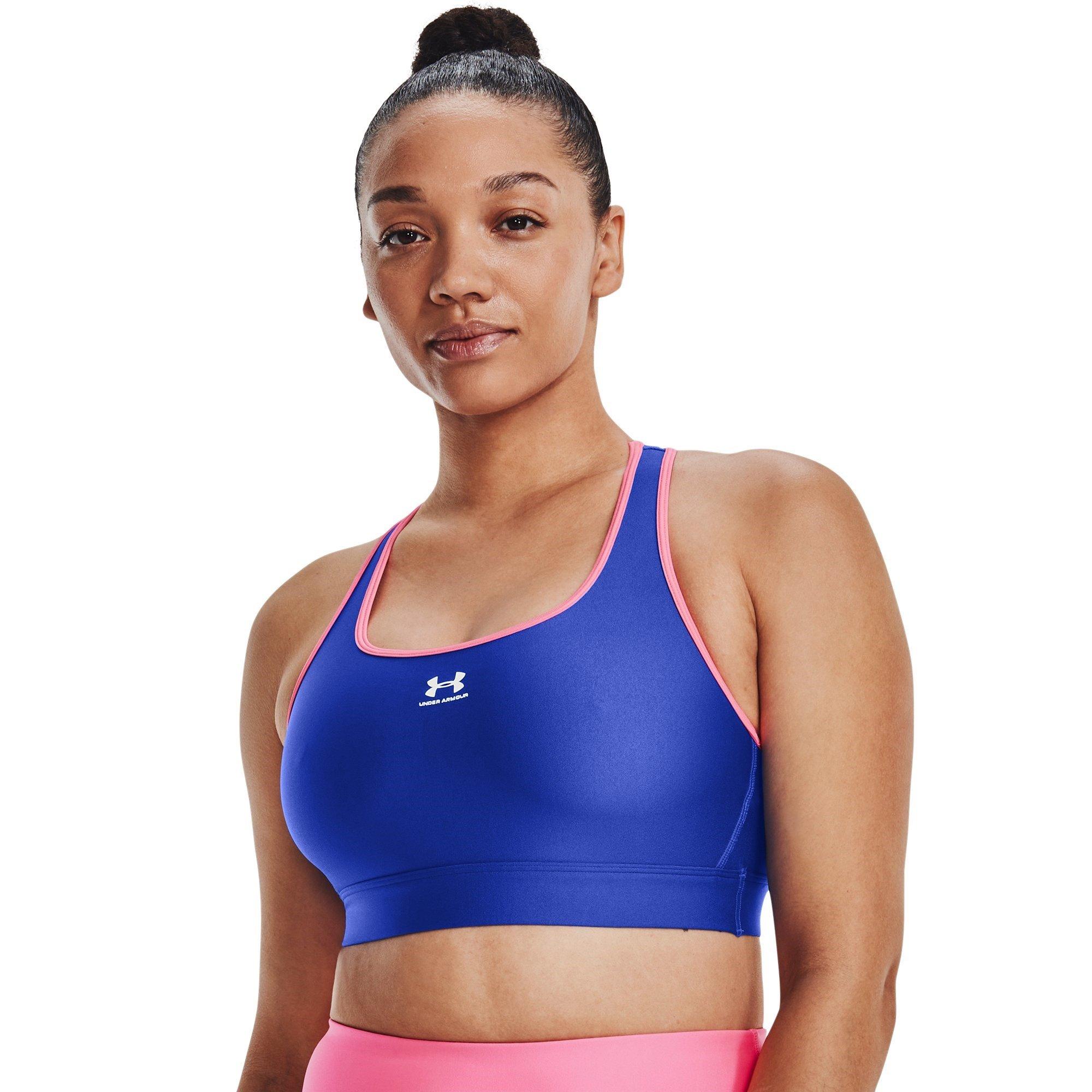 Under Armour UA HeatGear Armour Mid Padless Sports Bra Womens