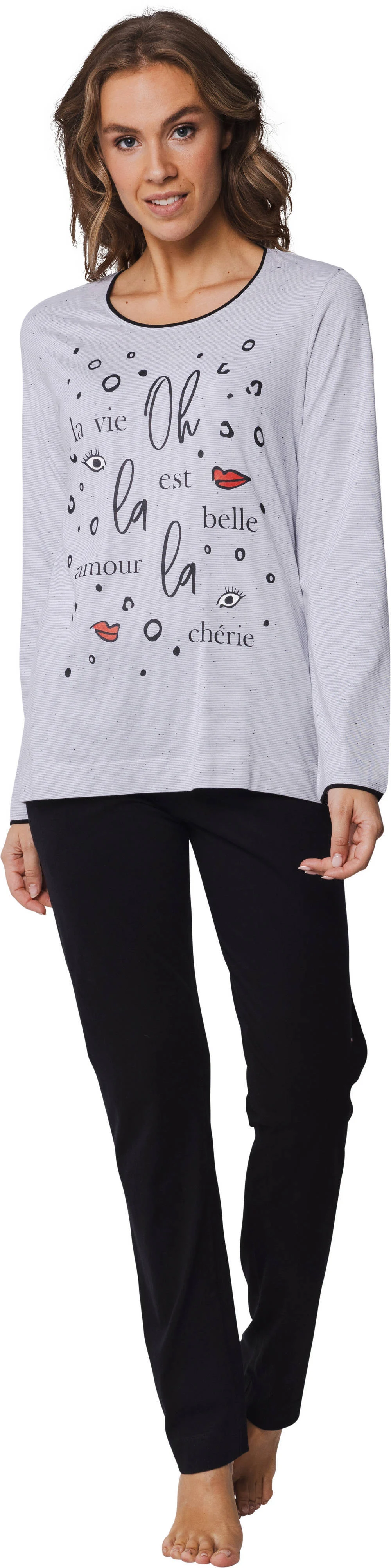 Rebelle pyjama grijs/zwart