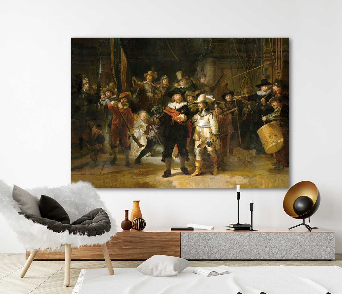 De Nachtwacht - Print op plexiglas 90 x 60 cm