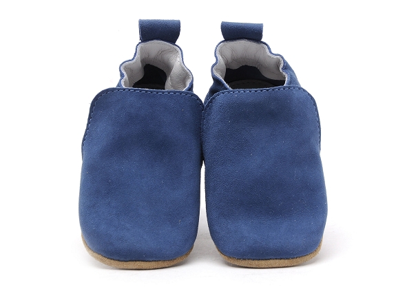 Bellamy chaussons bebe valentines tic velours bleu