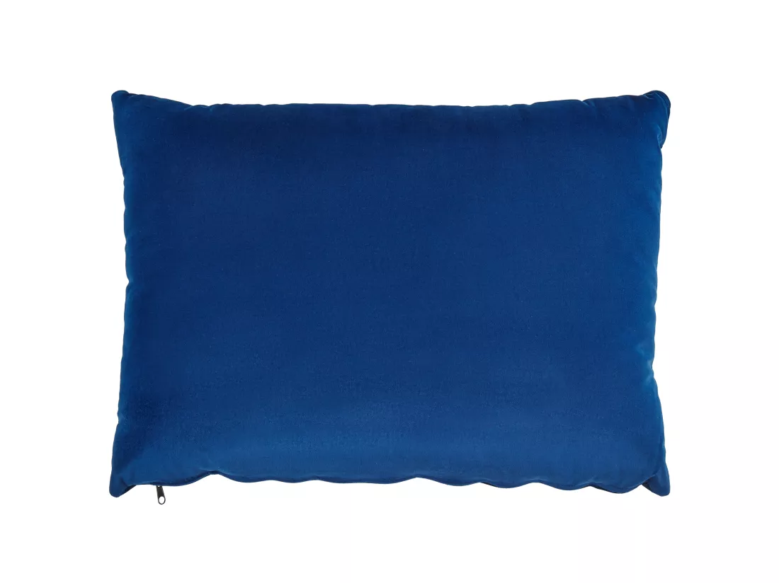 Chaise longue en velours bleu marine GUERET