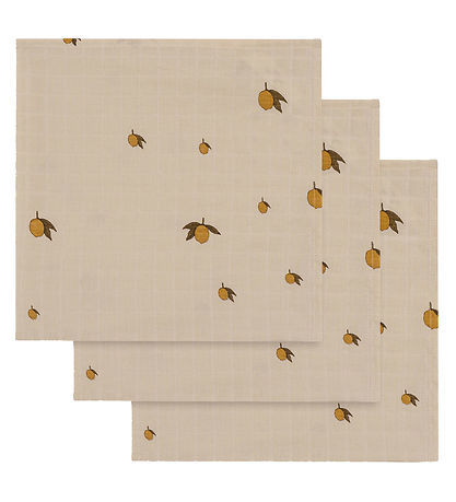 Konges Sløjd Spucktücher - 65x65 cm - 3er-Pack - Lemon