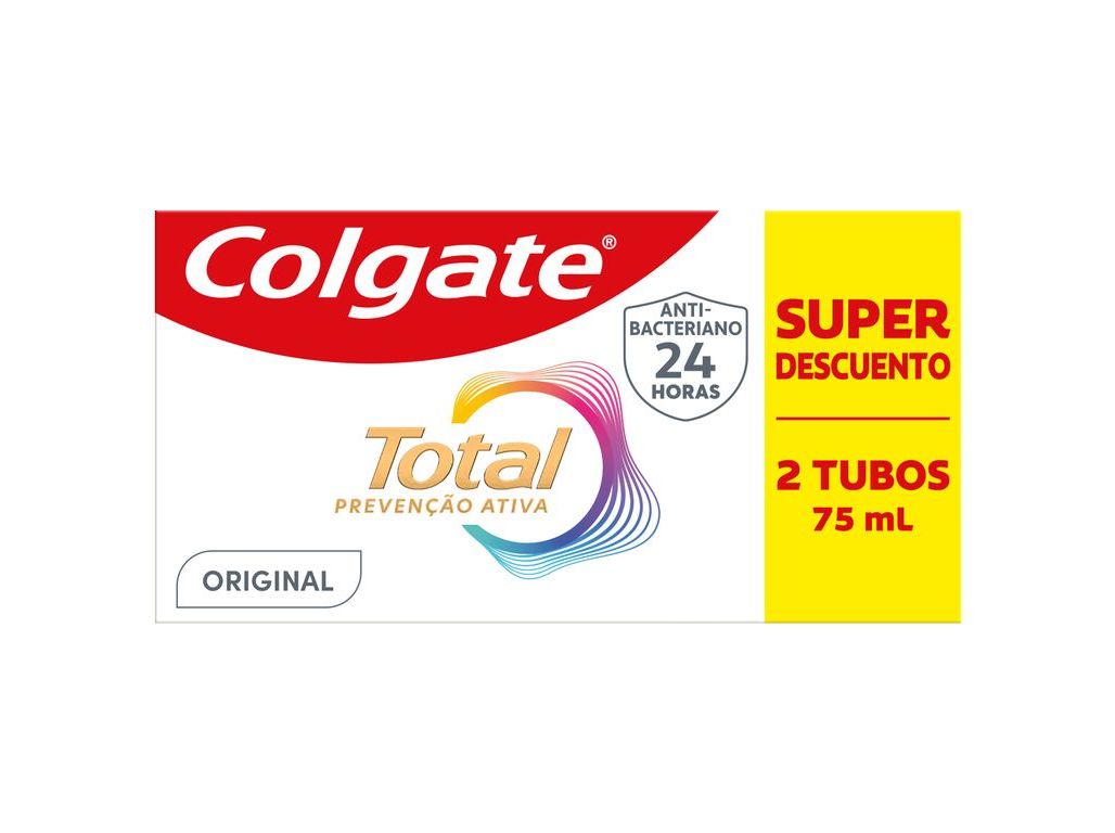 PASTA DE DENTES PROTEÇÃO TOTAL COLGATE 2X75ML