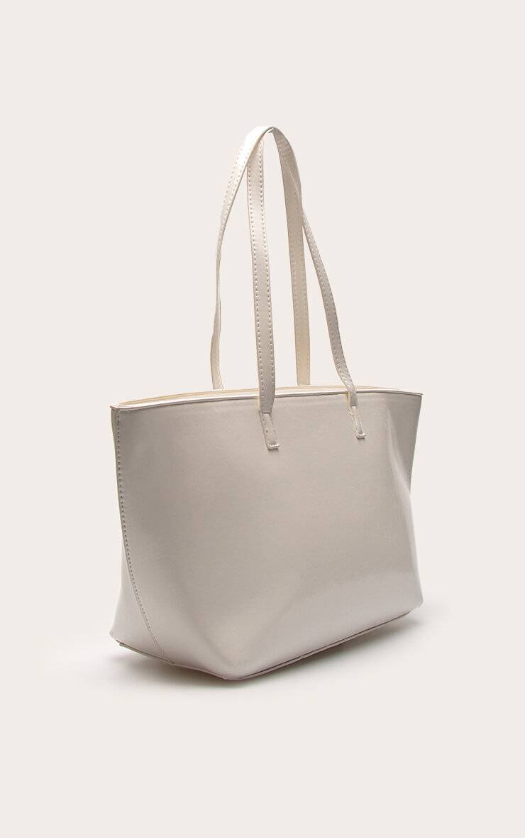 Crème Sac À Main Surdimensionné En Synthétiquecuir