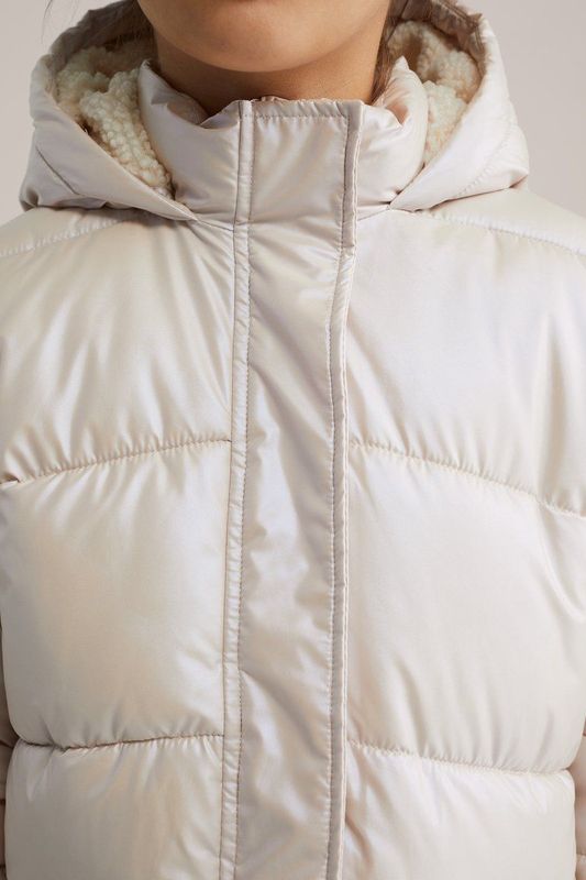 WE Fashion - Jas - Glanzend - Met Capuchon - Voor Meisjes