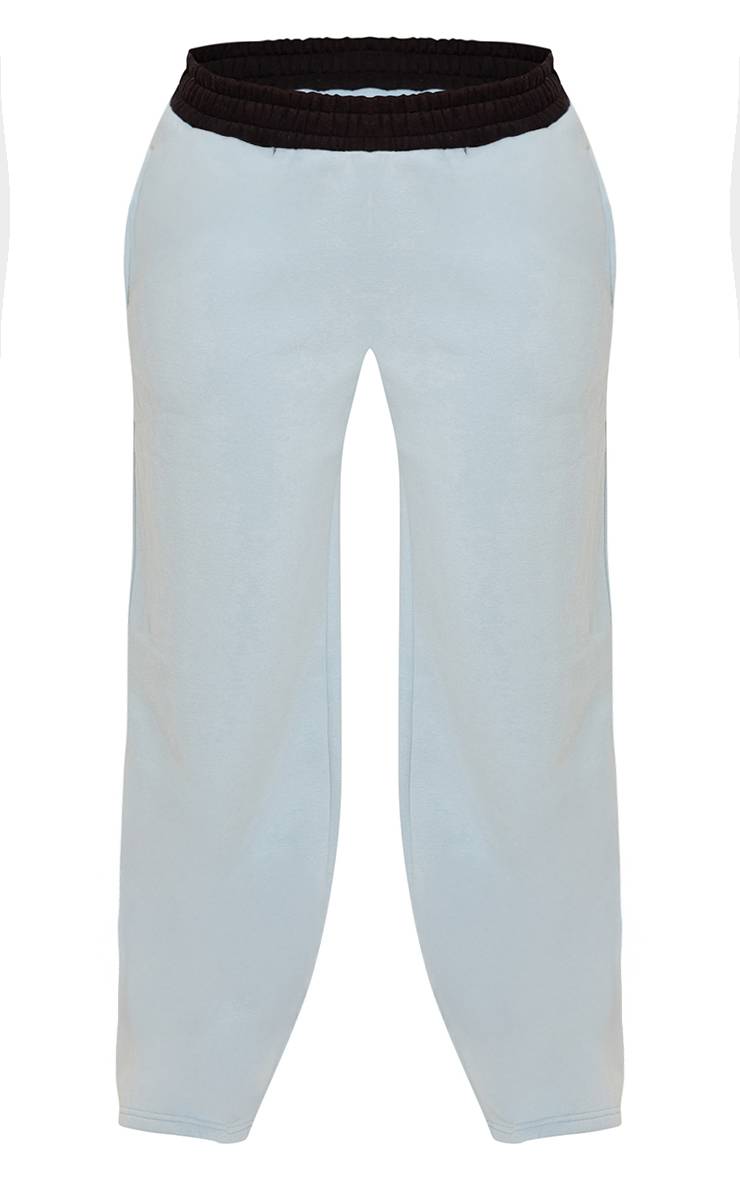 Bleu Joggers Shape À Taille Contrastée