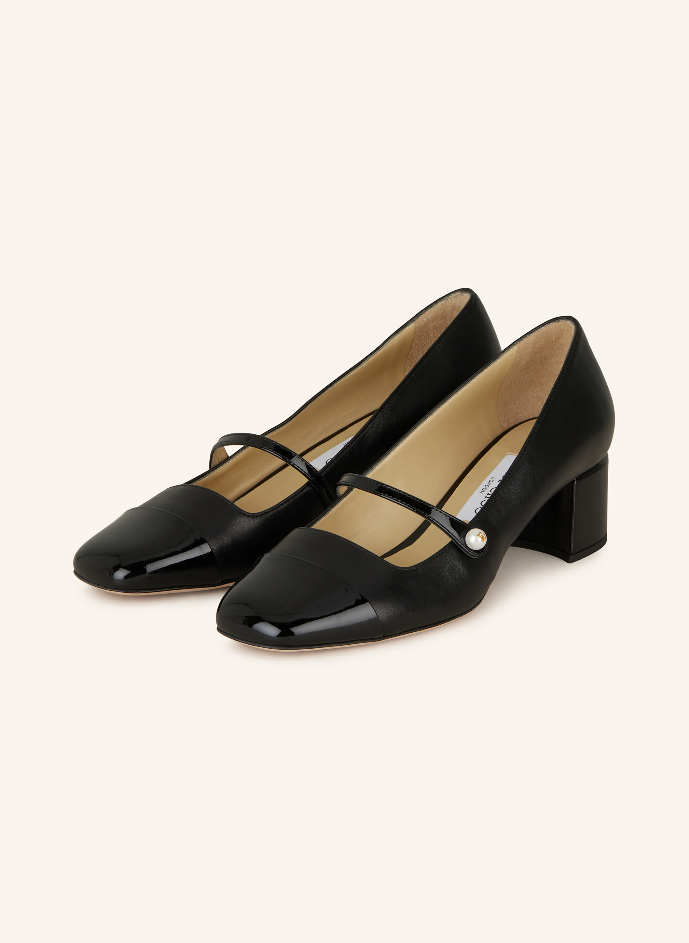 JIMMY CHOO Mary-Jane-Pumps ELISA 45 mit Schmuckperlen