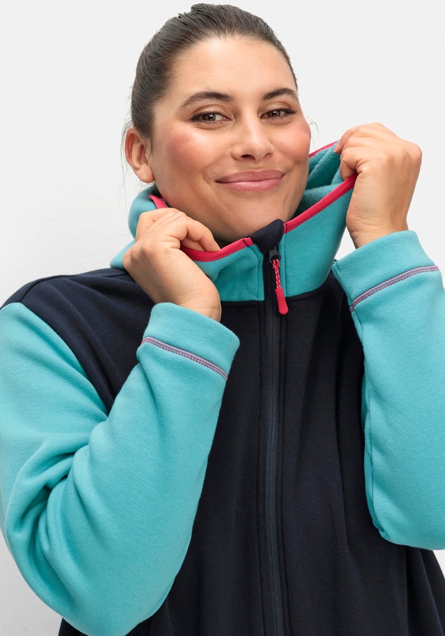 Sheego Fleecejacke mit Kapuze