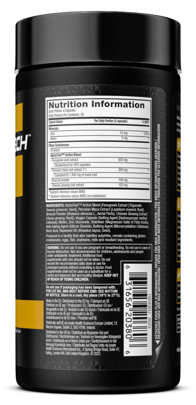 MuscleTech Alphatest 120 Cápsulas Vegetais