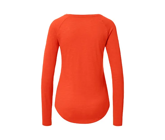 Langarm-Sportshirt, orange