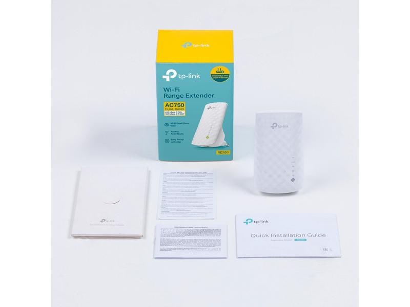 TP-Link WLAN-Repeater RE200 Erweitern Sie Ihr WLAN-Netzwerk, um schwer erreichbare Bereiche abzudecken
