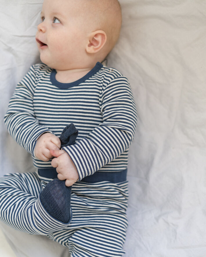 Magasin du Nord Collection Petit baby body - Organic Adobe rose / star white stripe