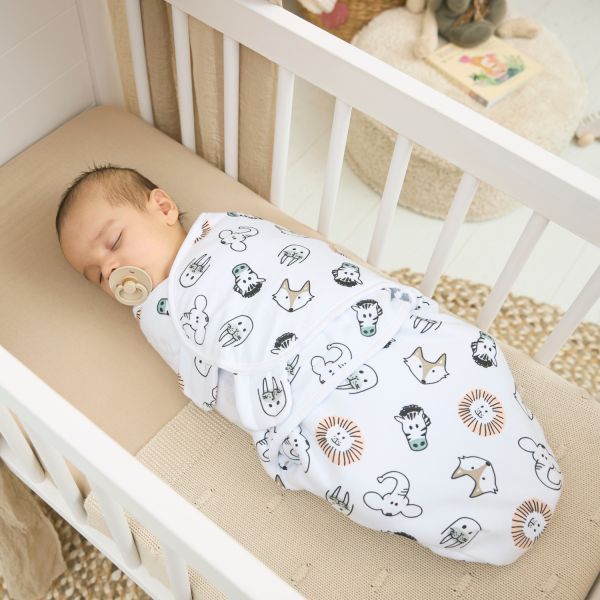 Meyco Baby Animal swaddlemeyco inbakerdoek gevoerd - multicolour - 0-3 maanden