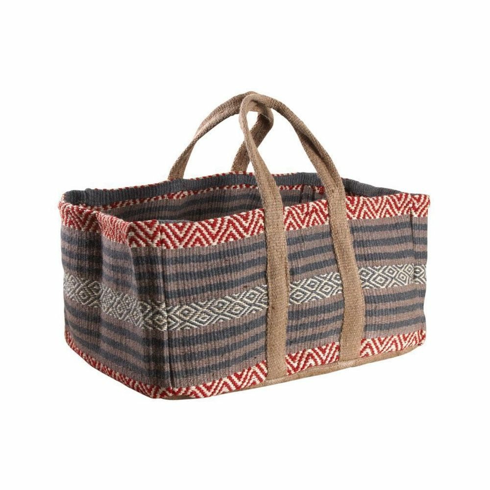 Sac à bûches en toile de jute épaisse pampa