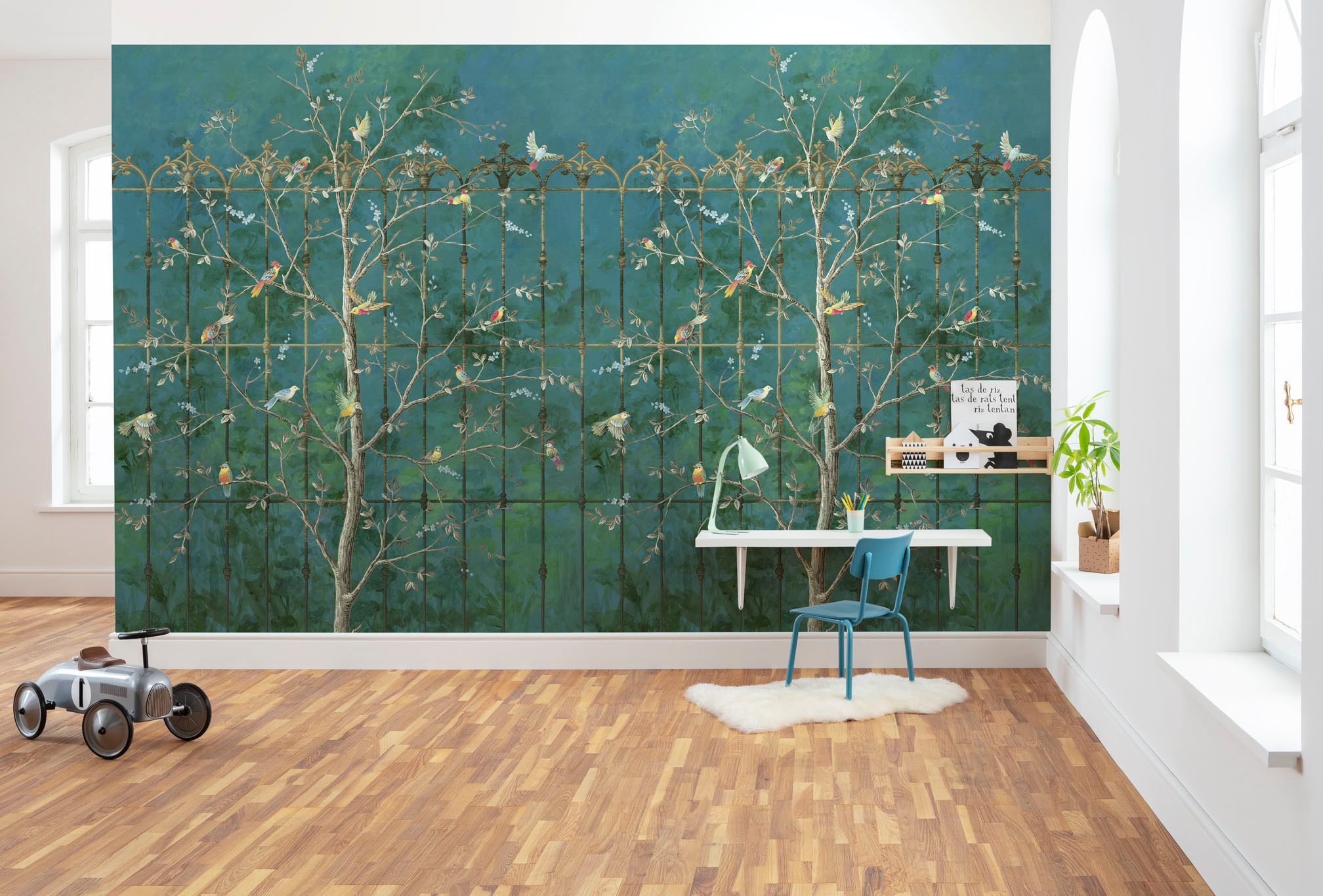 Komar Fototapete »Digitaldruck Vlies -  Birdsong Breeze - Grösse 400 x 250 cm« bedruckt glatt Wohnzimmer, Schlafzimmer
