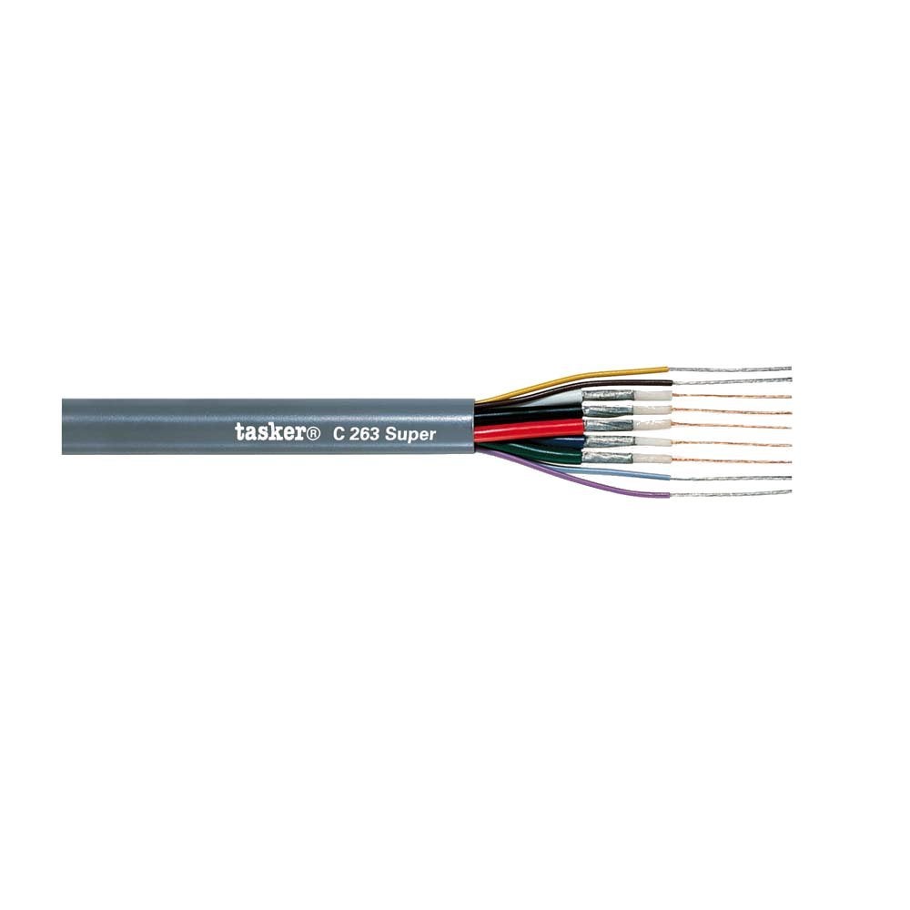 Tasker C263S multivideokabel grijs 100.00 meter